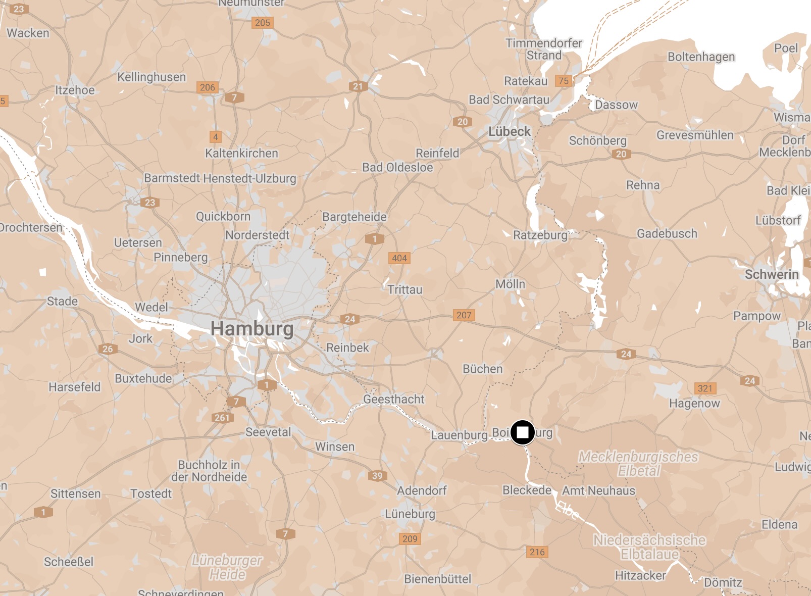 Map of Boizenburg Camp.