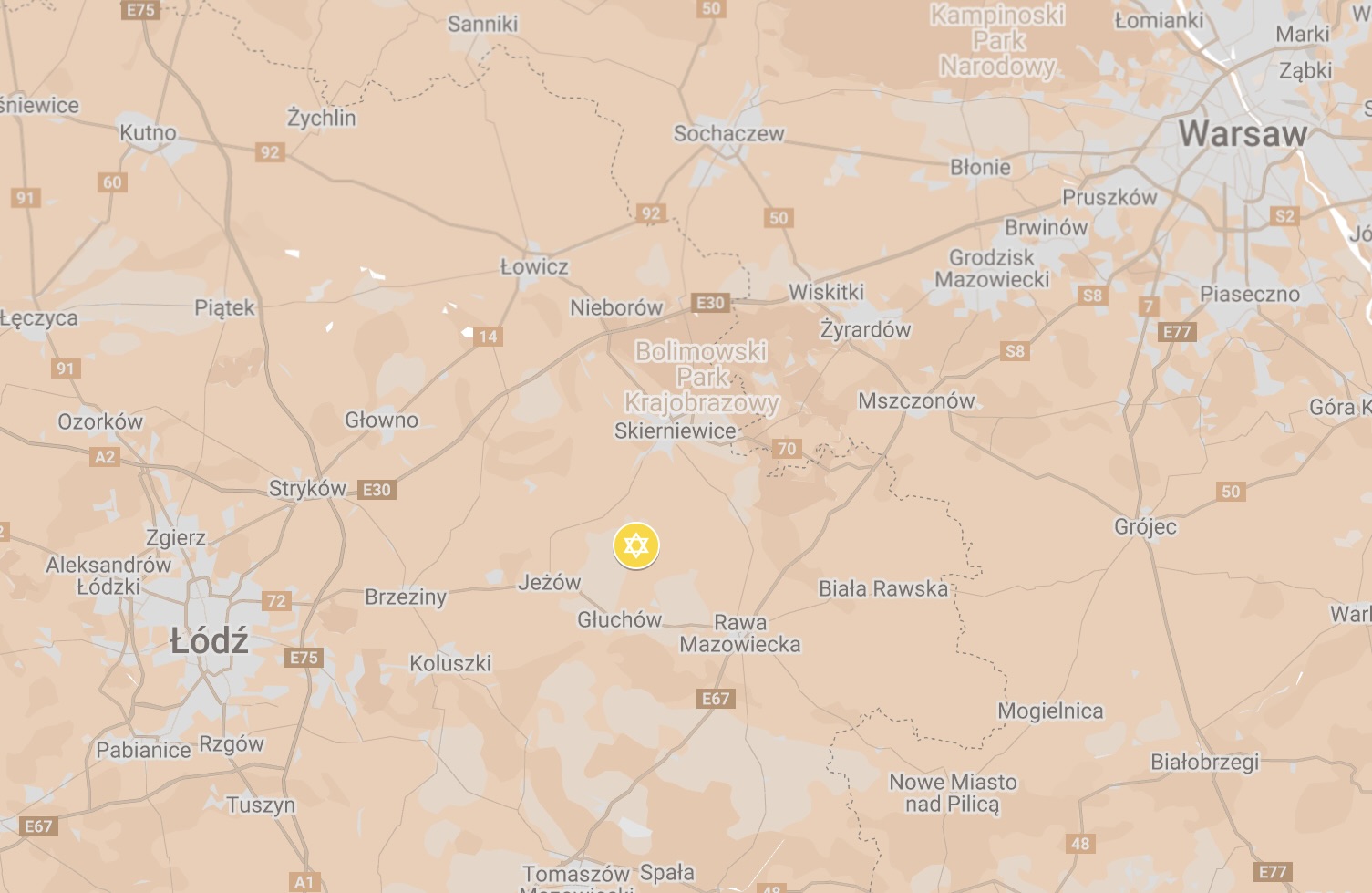 Map of Borysław Ghetto.