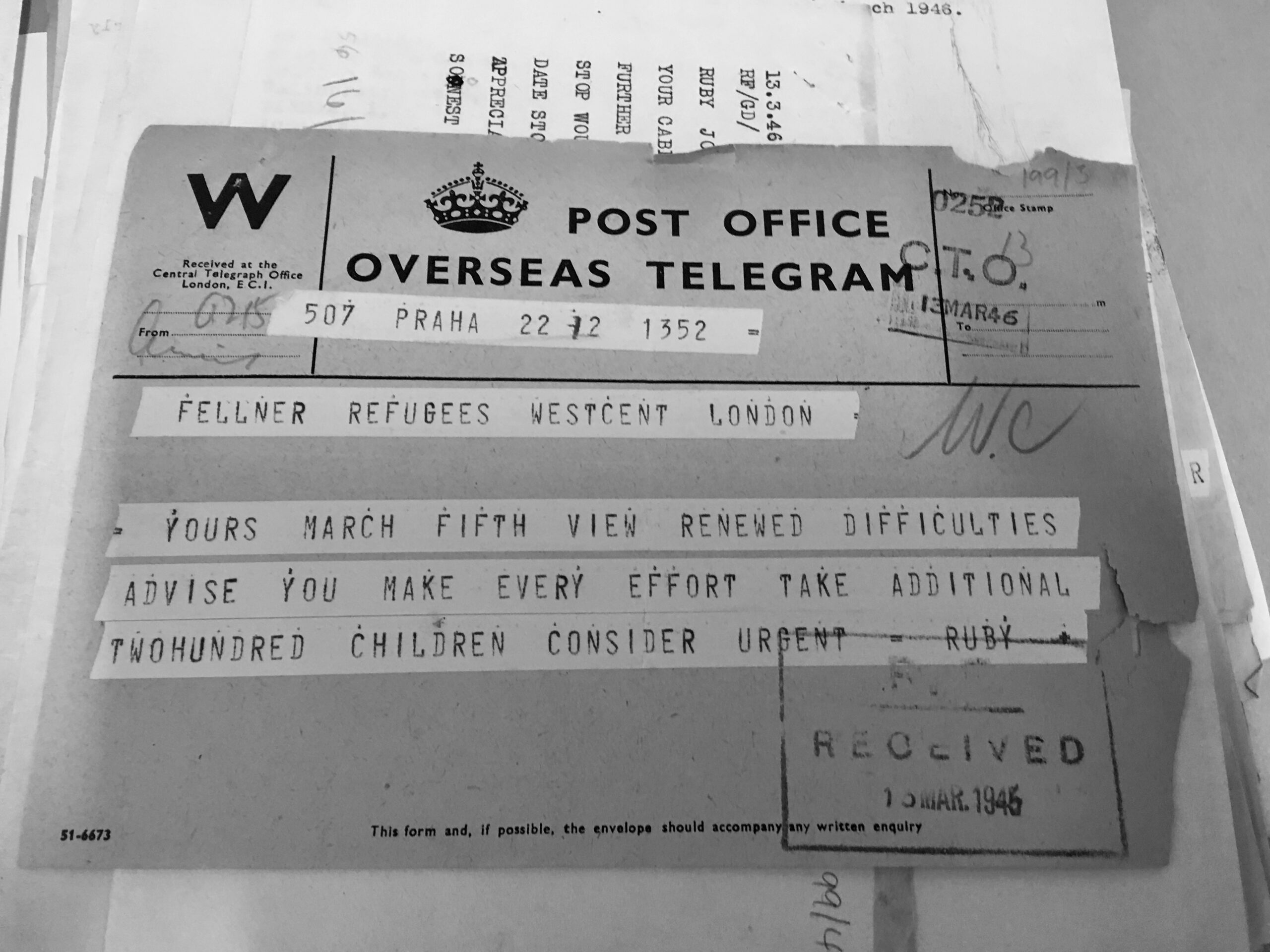 Photograph of documents in the London Metropolitan Archives