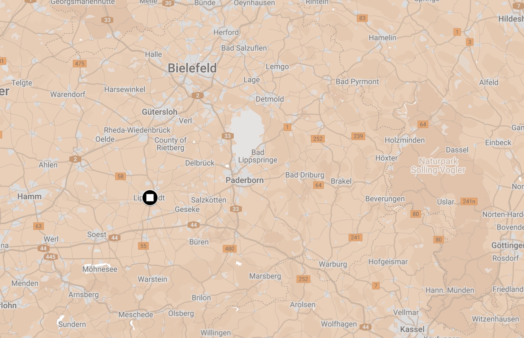 Map of Lippstadt Camp.
