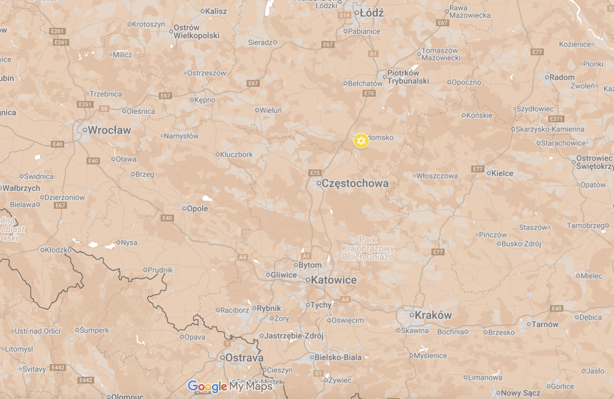 Map of Strazalkow Ghetto.