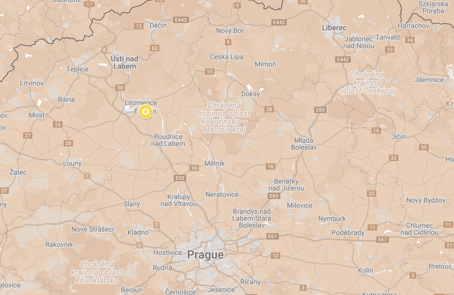 Map of the Theresienstadt Ghetto.