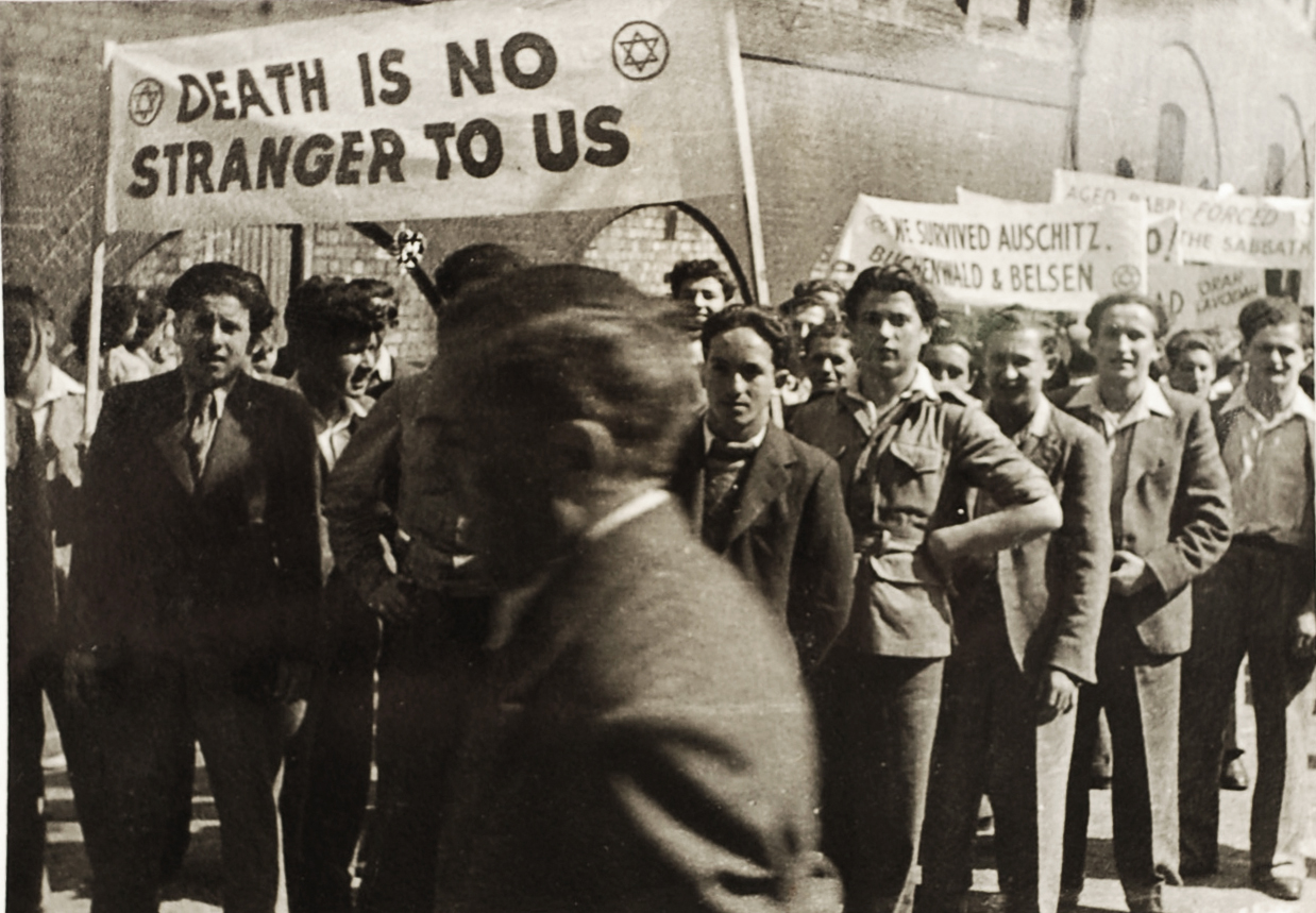 Demonstration against British policy in the Palestine Mandate 1946.