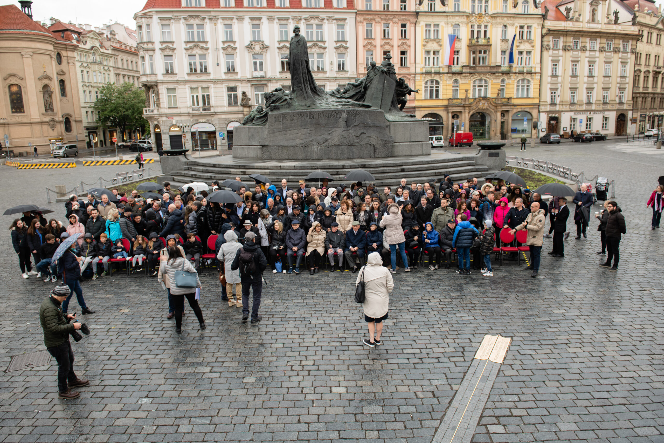 Photograph of the '45 Aid Society trip to Prague, 2019.