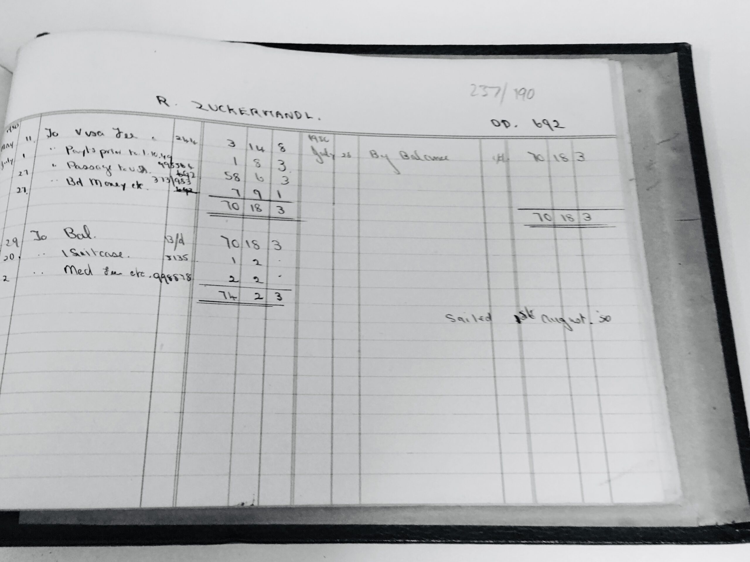 Photograph of Documents in the London Metropolitan Archives.