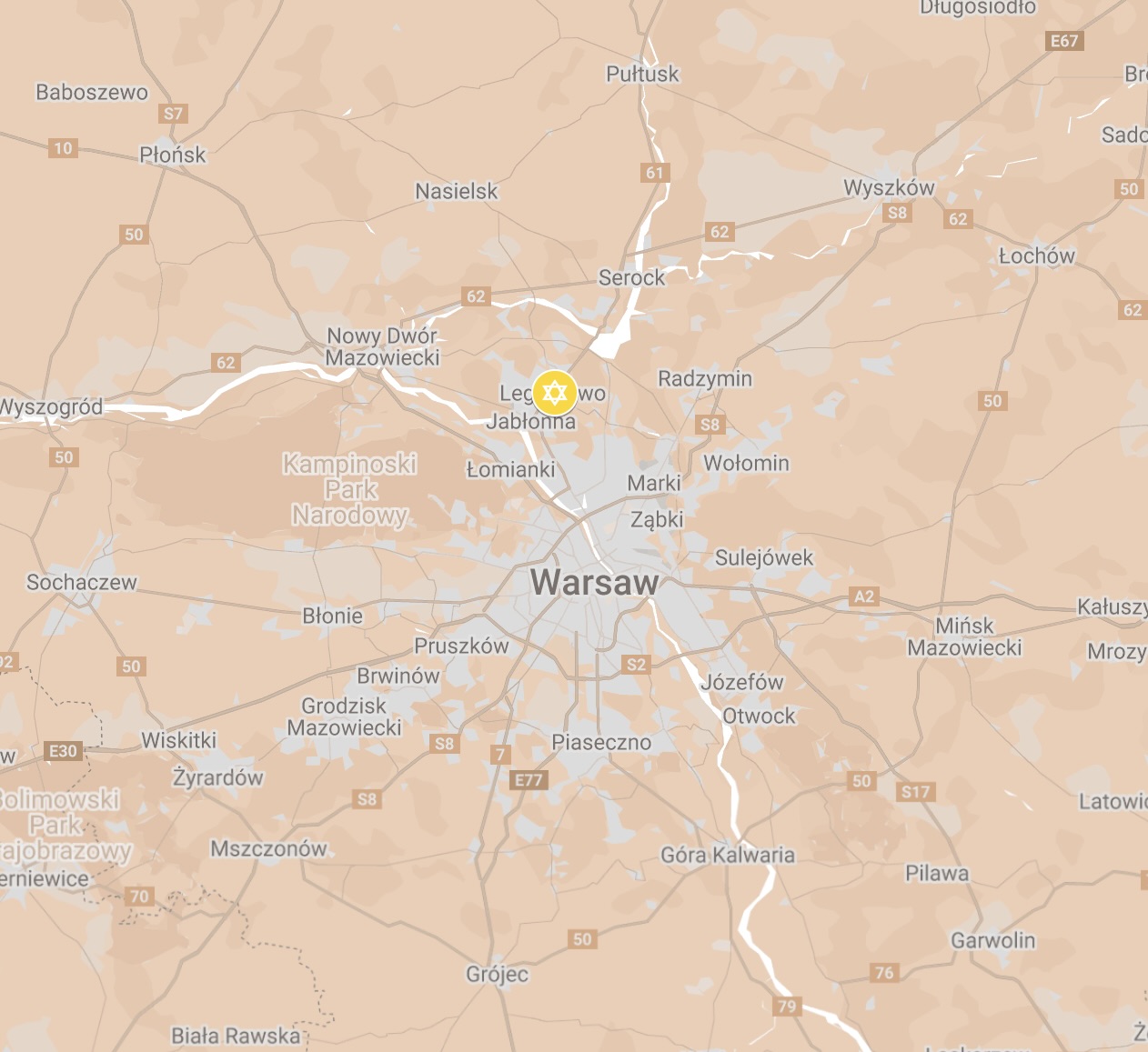 Map of Legionowo Ghetto.