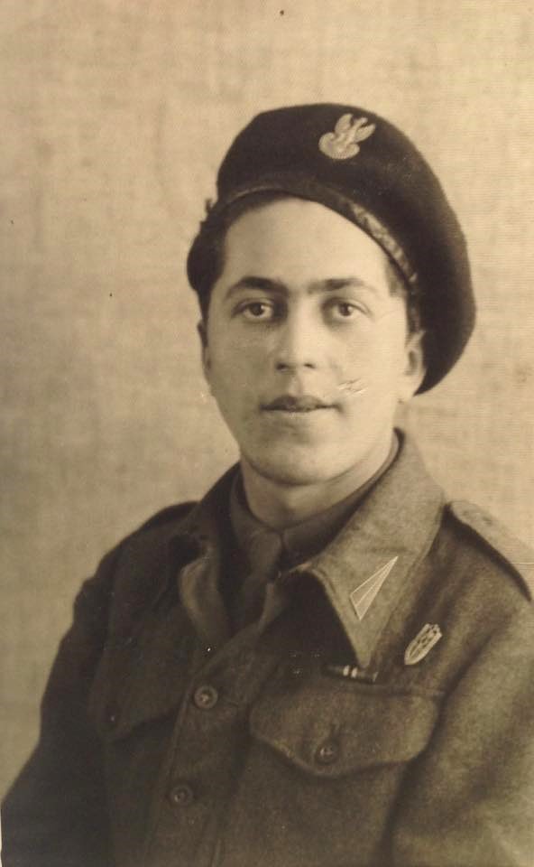 Photograph of Bob Obuchowski in the British Army.