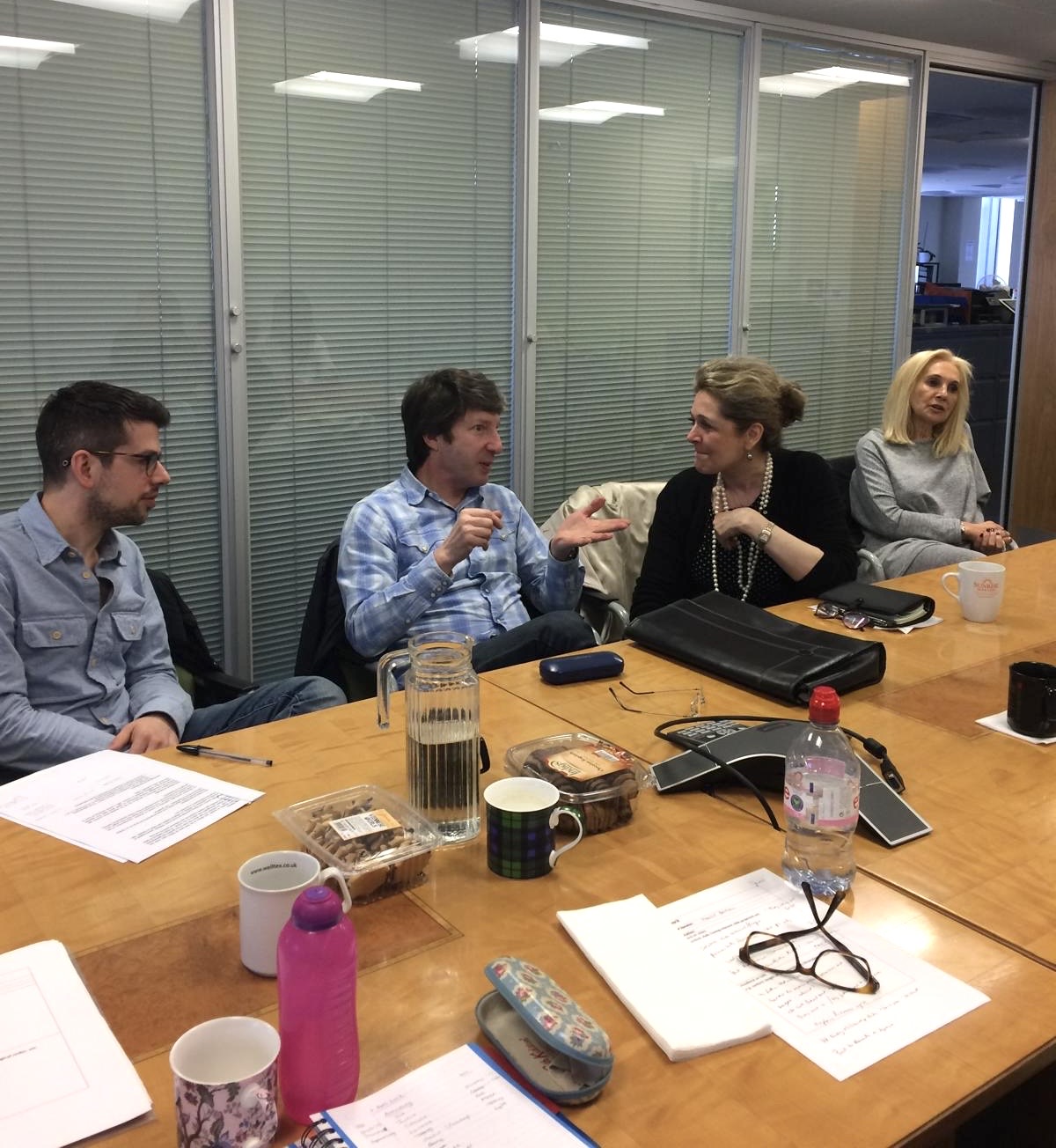 Photograph of an education team meeting