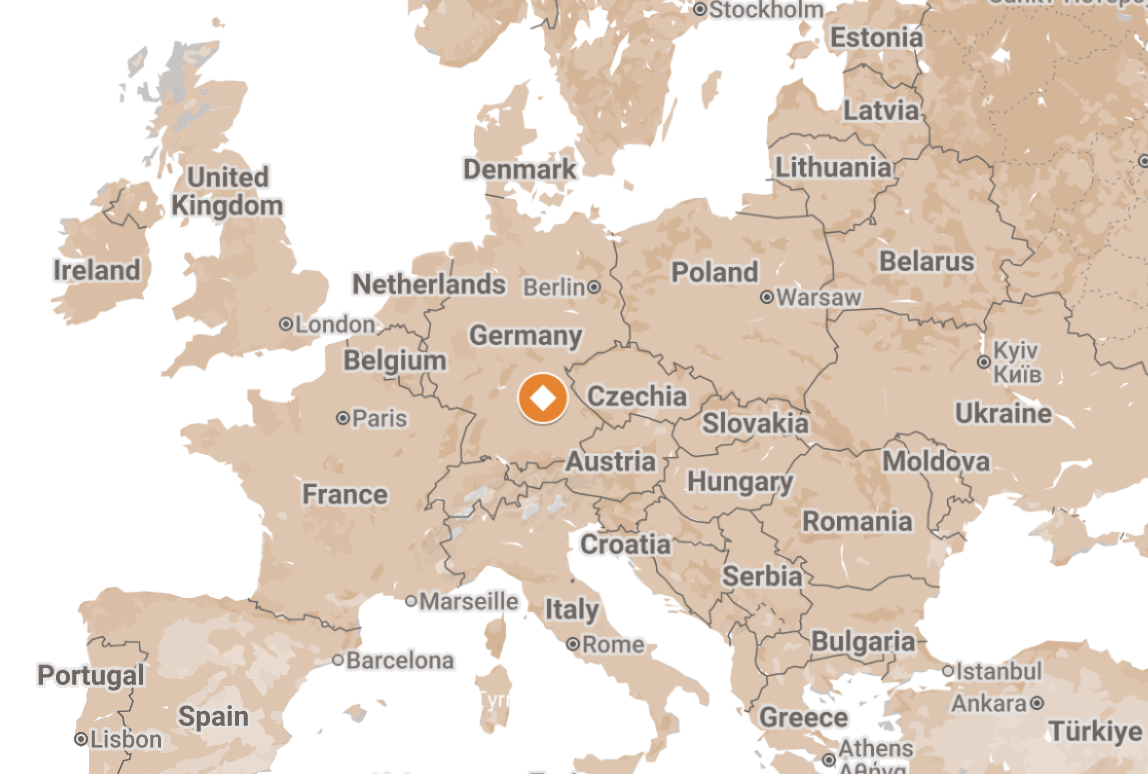 Map of modern-day Germany